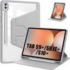 Coque Pour Samsung Galaxy Tab S10 Plus/S9 Plus/S9 FE Plus, Protection Rotative Avec Porte-Stylet Gris