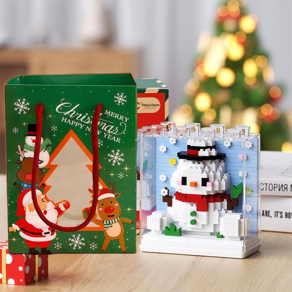 LEGO-Compatible Christmas Building Blocks: Santa Claus, Snowman, and Christmas Tree Figurines for Kids