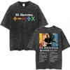 Ed Sheeran Play Tour 2025 Merch Vintage Washed T Shirt Men Women Clothing Fashion Tshirts Oversized Cotton Casual Tshirt Tops