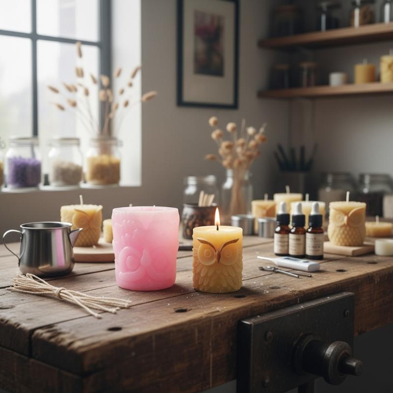 Creative Owl Shaped Candle Silicone Mold For DIY Scented Candle Soap And Home Decoration Creative