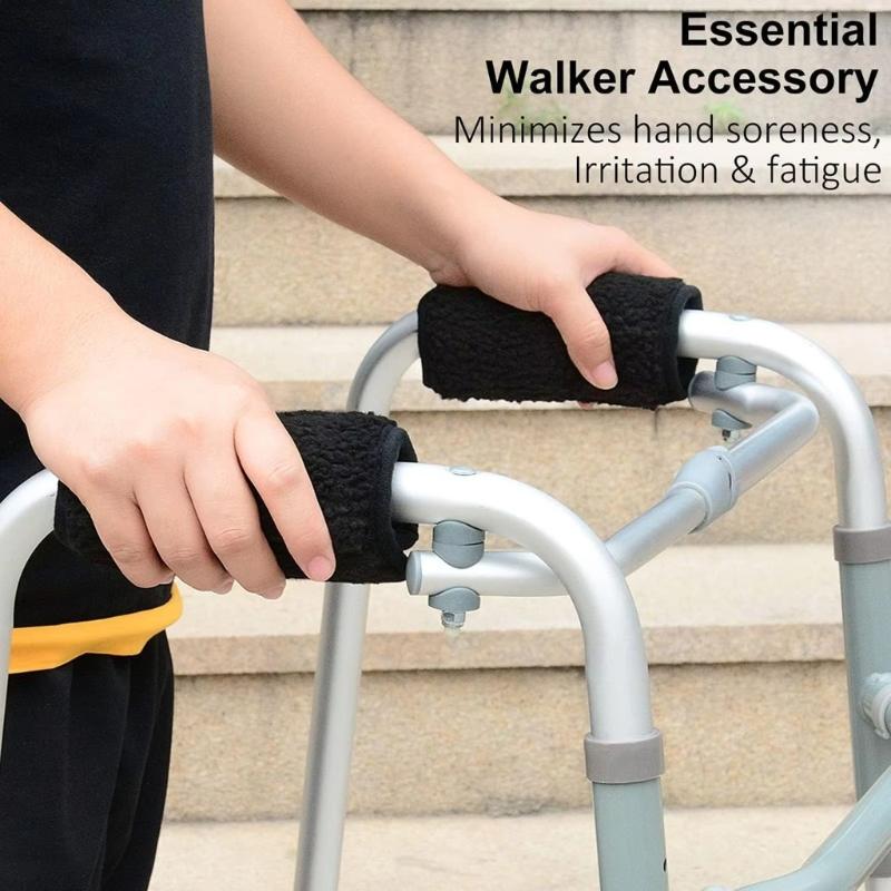 Universal Walker Hand Grip Padded Covers Nonslip Walker Cushion Foams for Folding Wheelchair Rollator Crutch Handle Pad