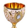 2PCS Small Zinc Alloy Goblet 30ml Capacity Retro Metal Cup Embossed Wine Glass  Party Drinking