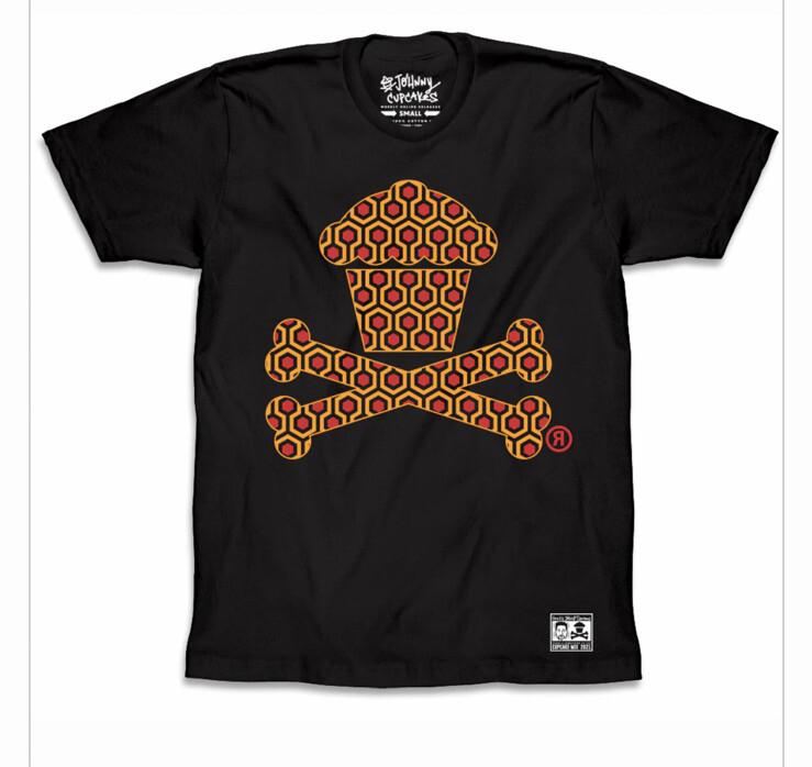 Johnny Cupcakes Образец Ковер Черепа рубашка M Коллекционный предмет Редкий Ограниченный S разноцветный