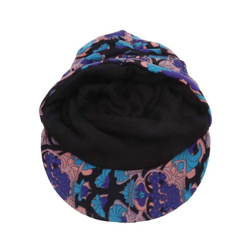 New Short Brimmed Fragmented Flower Hat Versatile Soft Brimmed Ethnic Style Duck Tongue Hat Autumn And Winter Warm Hat