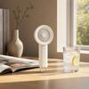 Portable Handheld Rechargeable Fan High-Speed Turbo Motor Five Adjustable Speeds Built-In Battery Lasting 3 to 6 Hours USB Charging