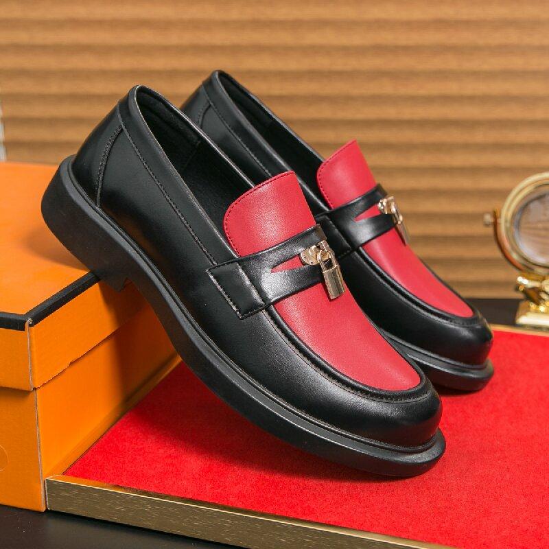 New Men Classic Loafers Men Casual Comfortable Fashionable Leather Shoes European Business Office Shoes Men Sizes 38-46