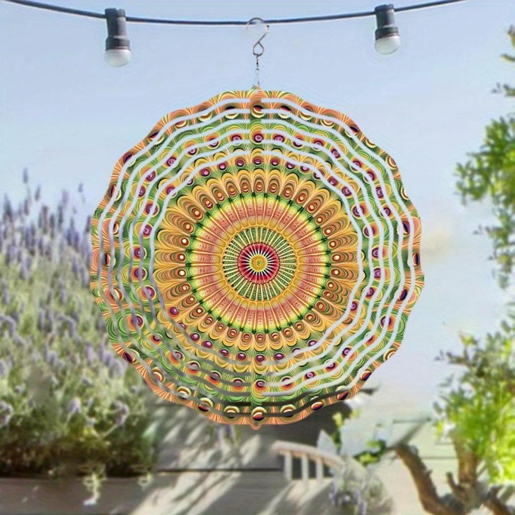 10 inch Hanging Wind Chimes with 360 Rotating Hook Chic Design for Balcony Courtyard Decoration Perfect Gift for Spring Summer
