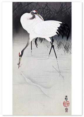 Poster by Ohara Koson, "Red-crowned Crane (Japanese Painting)," A3 Size [Made In Japan] [Interior Wallpaper] Painting Art Wallpaper Poster