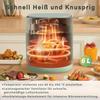 Friteuse à air chaud - NETTLIFE - Nettlife - 6 L - panier simple avec hublot - 7 programmes