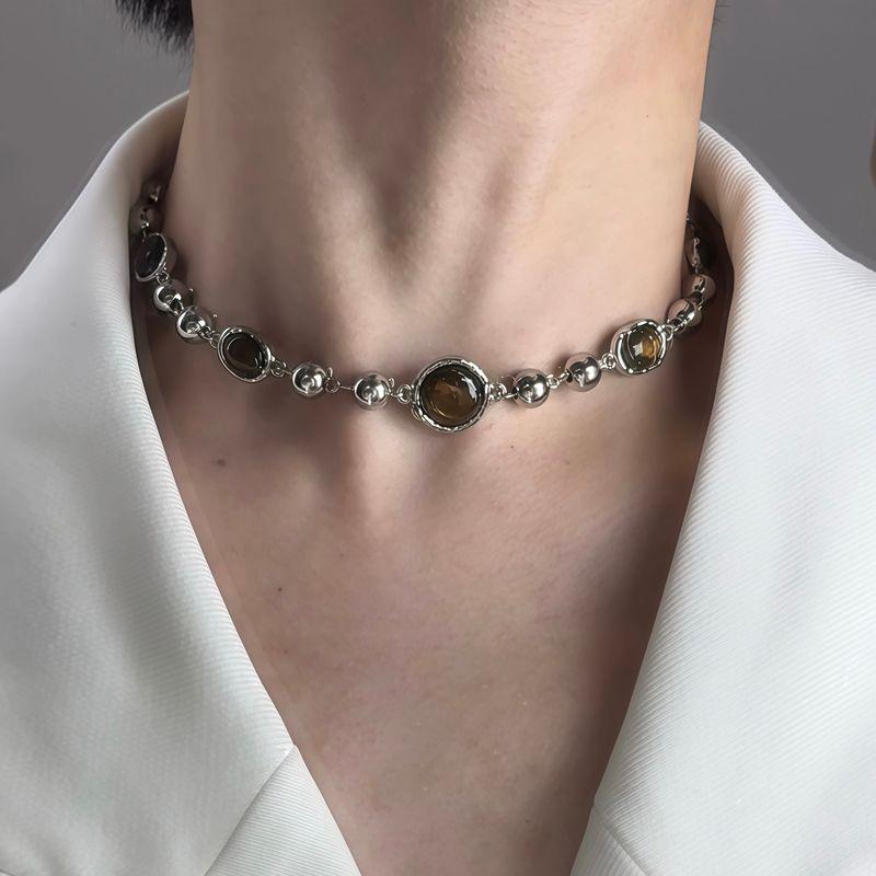 

Cs1ofr Tiger Eye Necklace Men and Women Special-Interest Design Accessible Luxury Elegant Accessories Clavicle Chain Adjustable Ornament Tiger s Eye Necklace