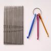 9 Paar Rundstricknadeln aus Stahl, Häkelnadel mit Etui mit Reißverschluss, auswechselbare Stricknadeln aus Stahl, 2,2–4,5 mm