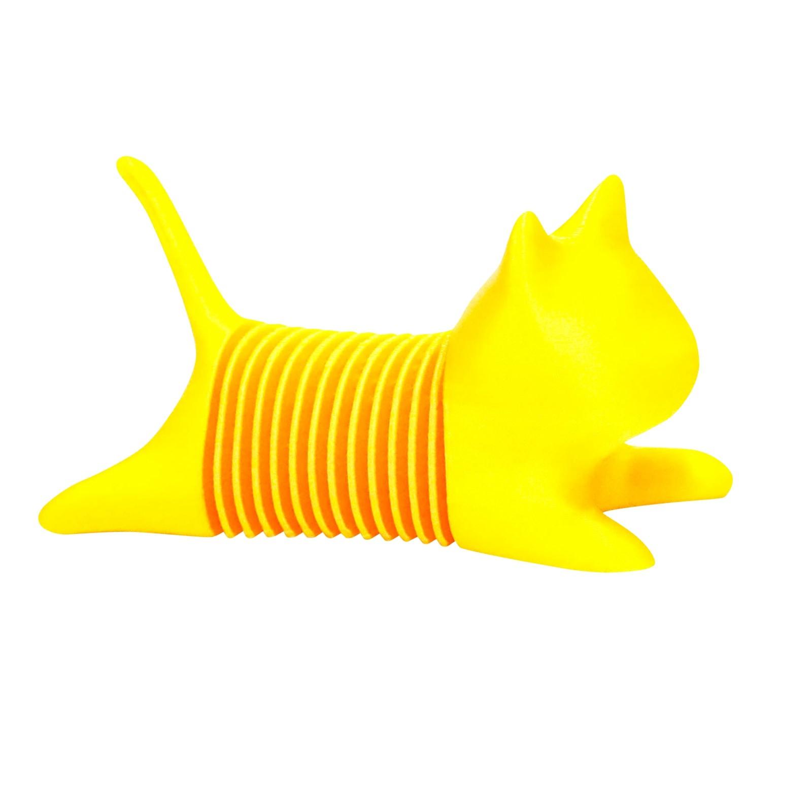 

Технология 3D-печати эластичной сетки отверждает и расправляет пружинные игрушки-кошки One Size жёлтый