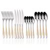 16/32 Pieces Vintage Stainless Steel Flatware Silverware Set Hammered Handle Design Forks Spoons Knives for Restaurant Home Kitchen Parties