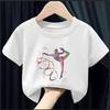 Kids Summer Short Sleeve T-Shirts Watercolor Gymnastics Art Graphics Print Girls GYM Lover Birthday Gift T-shirt