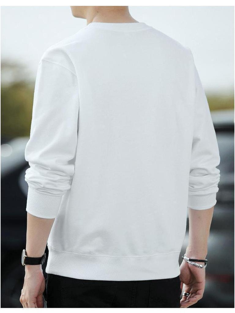 Męska bluza w jednolitym kolorze - Kolekcja Wiosna/Jesień 2025, Unisex Modna odzież sportowa, Top z okrągłym dekoltem.