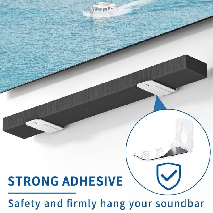 Soundbar Mounting System With Adhesive Patches Vibration Reduction for Enhanceds Sound Claritys