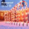 Outdoor Christmas Pathway Lights Candy Cane with Stakes for Yard Lawn Garden Decorations Holiday New Year Festival Decor