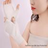 Summer Ice Silk Half-Finger Gloves: Thin Sun Protection for Cycling, Driving, and Office Use, with Wrist Support.
