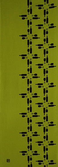 Dyeing Anbo Hand Towel Have Authentic Dyed Cotton Made In 35cm X 100cm "Please Wine, Green" 100% Tokuoka, Japan,