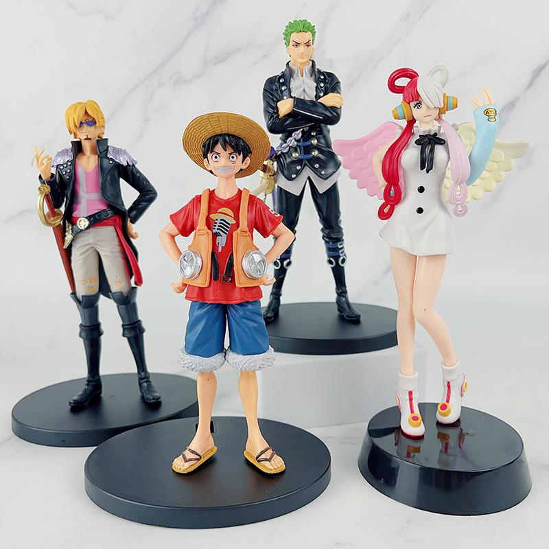 One Piece Onigashima Luffy, Zoro, Ace, & Sanji Anime Figurine Set