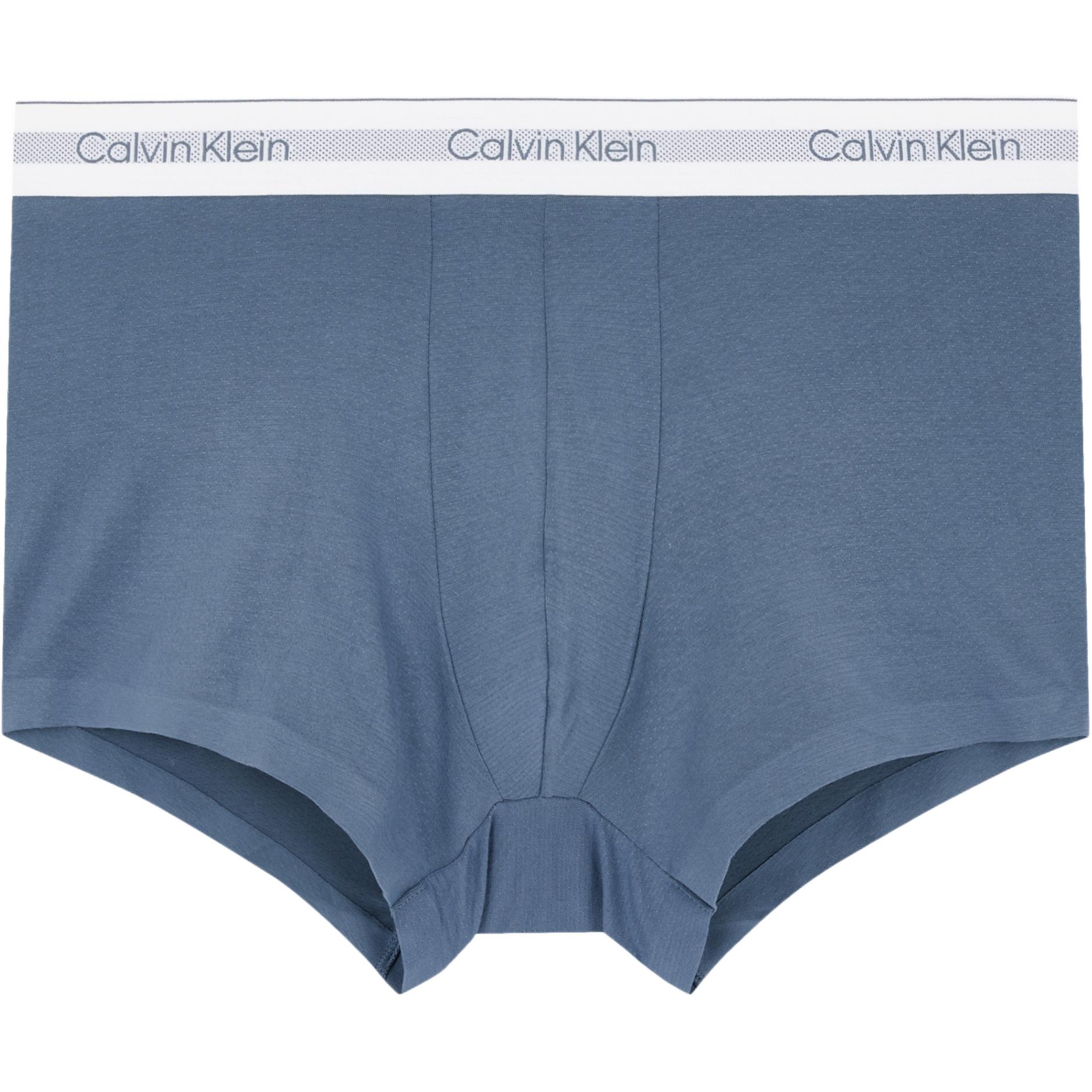 

Calvin Klein Letter Print Moisture-Wicking Mid-Rise Boxer Briefs Men Underwear Blue NB3996-5BX M