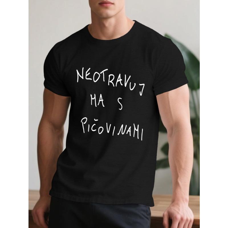 European sizes Czech Saying about Humor Men'S Short Sleeve T-Shirt Summer Top