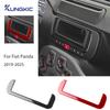 Echte Zachte Koolstofvezel Sticker Auto Centrale Bedieningsscherm Sierlijst Voor Fiat Panda 2013-2019 2020 2021 2022 2023 2024 2025 LHD RHD
