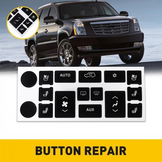 Replacement Steering Wheel Button Stickers For 07-14 Cadillac Escalade EOA