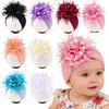 Handmade Large Sequin Flower Children's Hat for Newborn Fontanelle Protection