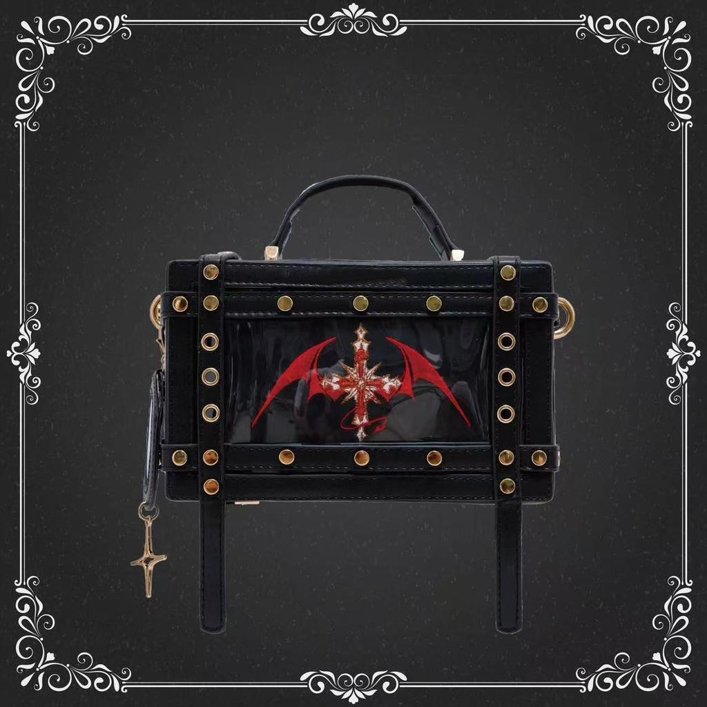 Niche Design New Style Girls' Dark Ita Bag Believer Hard Box Goth Lolita Shoulder Bag Comic Exhibition Y2K Crossbody Bag