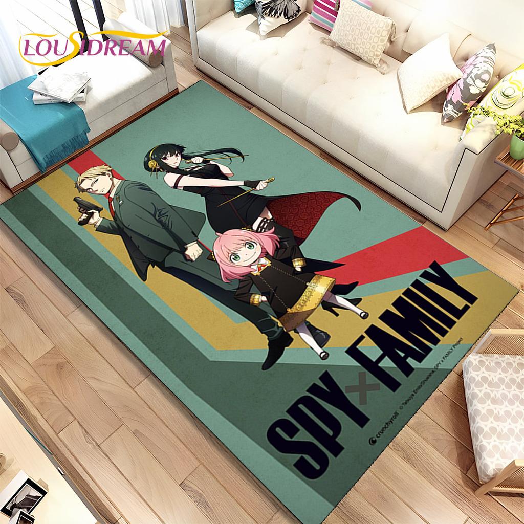 Japan Anime SPY×FAMILY Cartoon  Area Rug Large,Carpet Rug for Living Room Bedroom Sofa Doormat Decoration,kid Non-slip Floor Mat