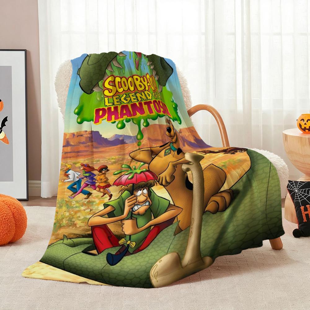 Scoobydoo Mystery Machine Anime Cartoon Flannel Blanket Comfortable Skinfriendly Throw Blanket For Bedroom Bed Sofa Home Decor Christmas Gift