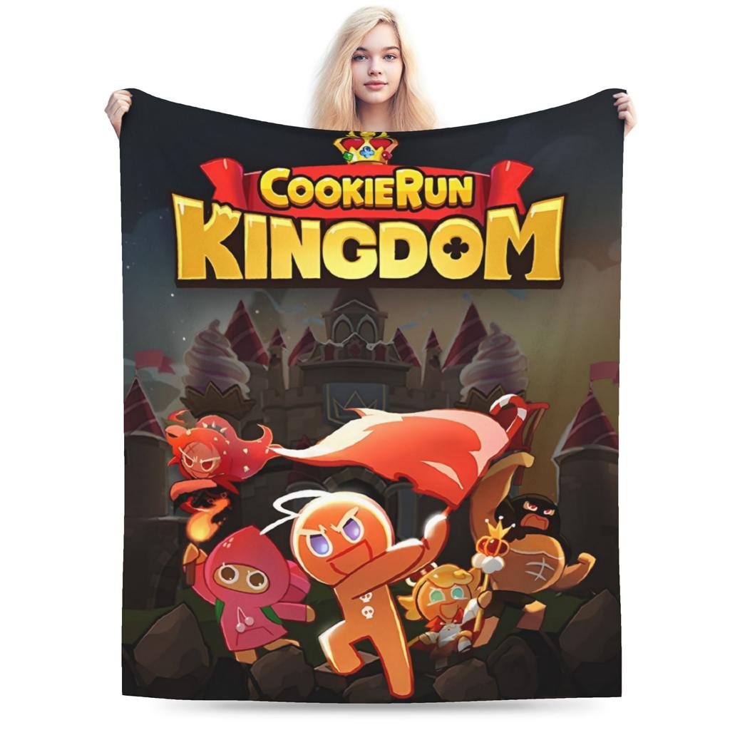 Comfortable Cookie Run Kingdom  Blanket Merch Bedding Decorative Video Games Throws And Blankets Warm Flannel for Office