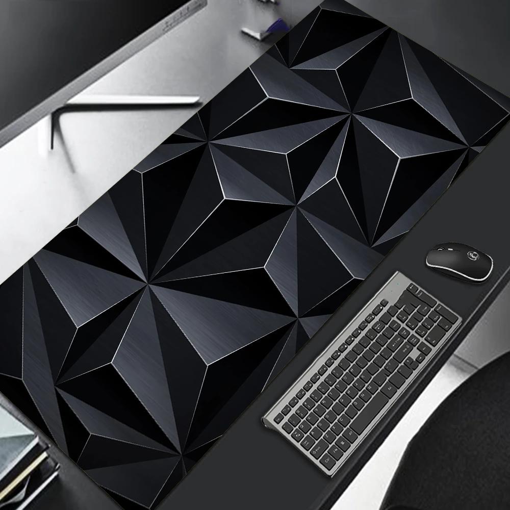 Large Gaming Mouse Pad 90x40 Red Blue Gradient Design Non-Slip Rubber Sewn Edge Gaming Desk Mat Keyboard Gamers and Office Work