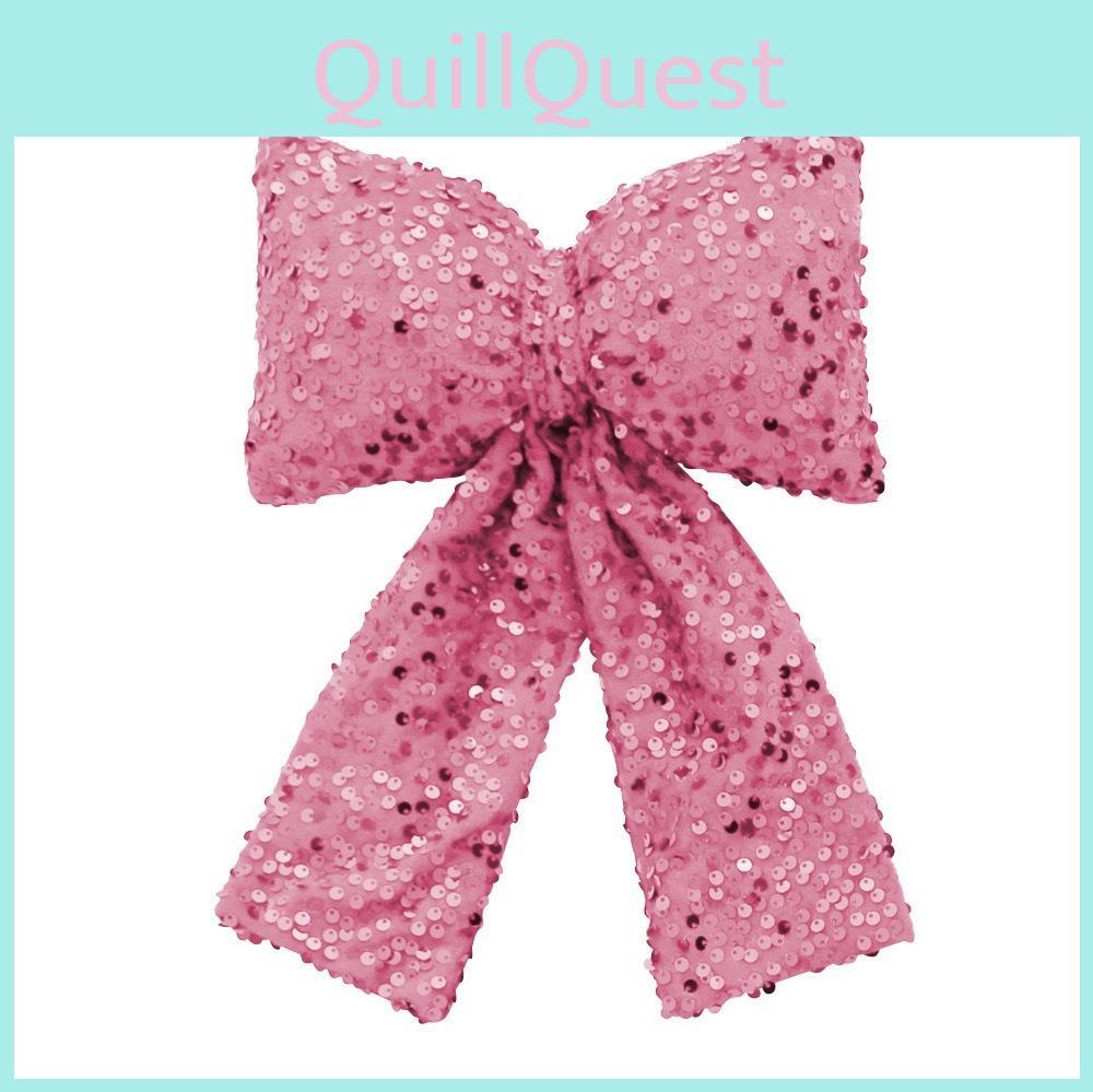 Sequins Bow Christmas Pendants For Scene Setup And Holiday Props Decorations