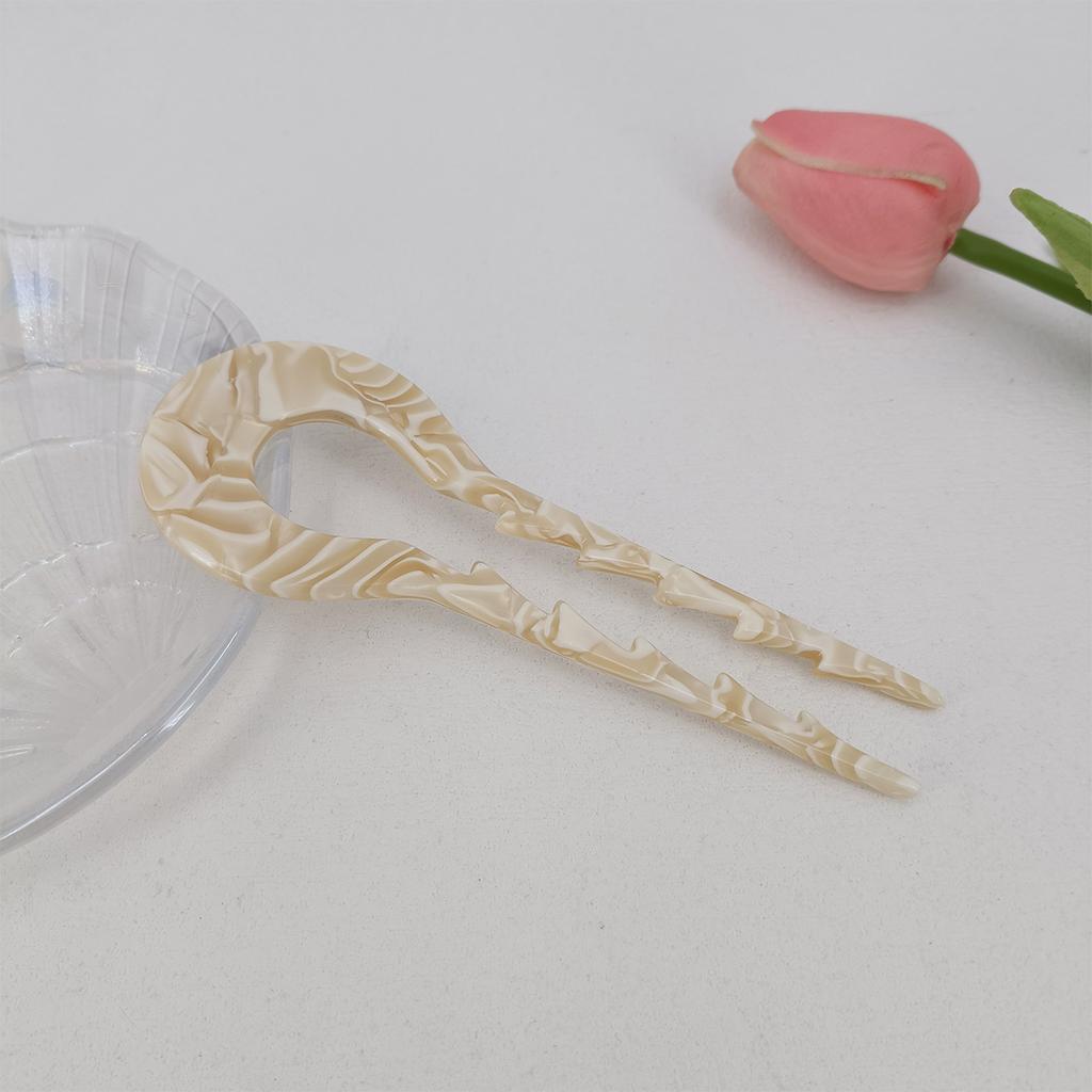 13cm Fashion U-Shaped Hairpin Hair Fork Trendy Acetic Acid Material Hair Clip Headwear Accessories for Women Girls Retro Jewelry