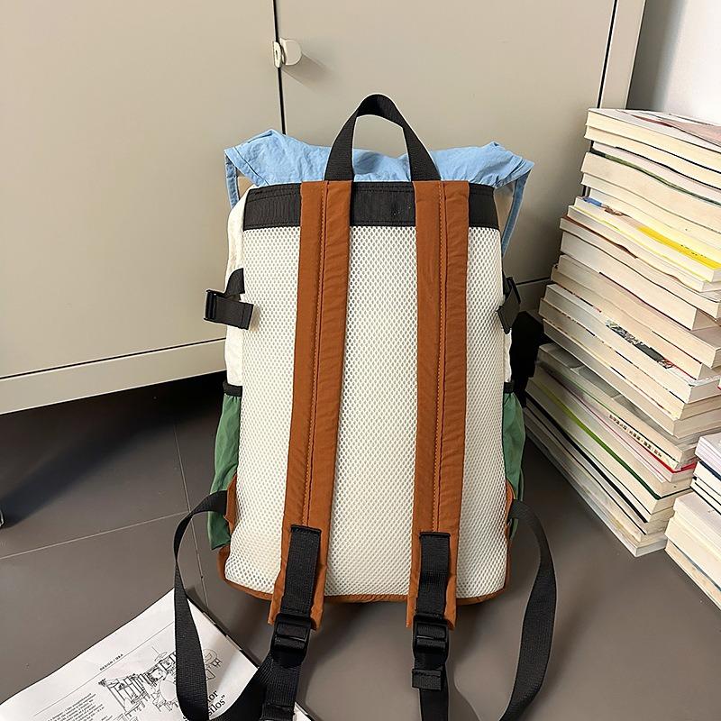 The New Schoolbag Is High-value, Fresh and Sweet, Contrasting Colors, Backpack, Light and Multi-pocket Travel Mountaineering Backpack.