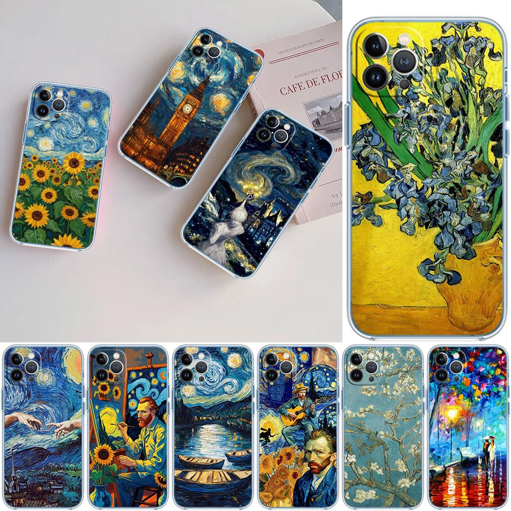 PP59 Starry Night Van Gogh Painting Case for Motorola G10 G20 G30 G31 G32 G34 G35 G41 G42 G50 G51 G52 G55 G60 G62 G71 G72 G75