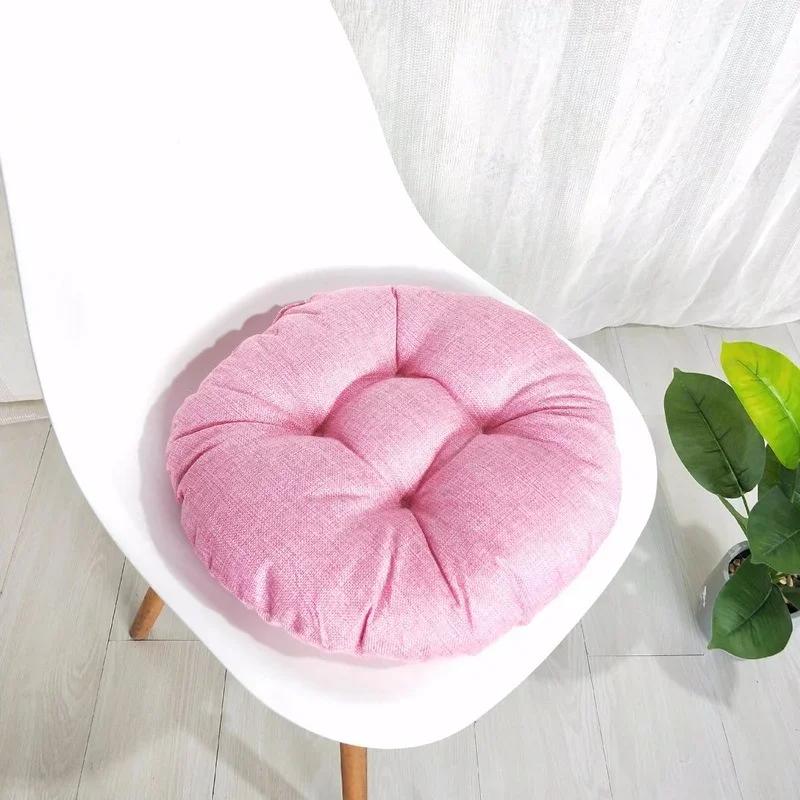 

Pink Round Chair Cushion Thicken Comfortable Home Office Chair Protective Mat Thick Sofa Floor Seat Cushions Home Textile рожевий