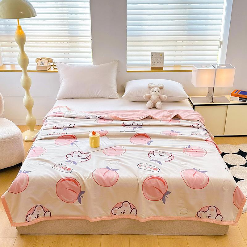 

Весна-літо Бавовняна ковдра Тонка ковдра Ковдри для дорослих, дітей King Quilt Печворк Покривало Розкішна ковдра 200x230 см Home Decor 200X230cm Thin Quilts світло-рожевий колір