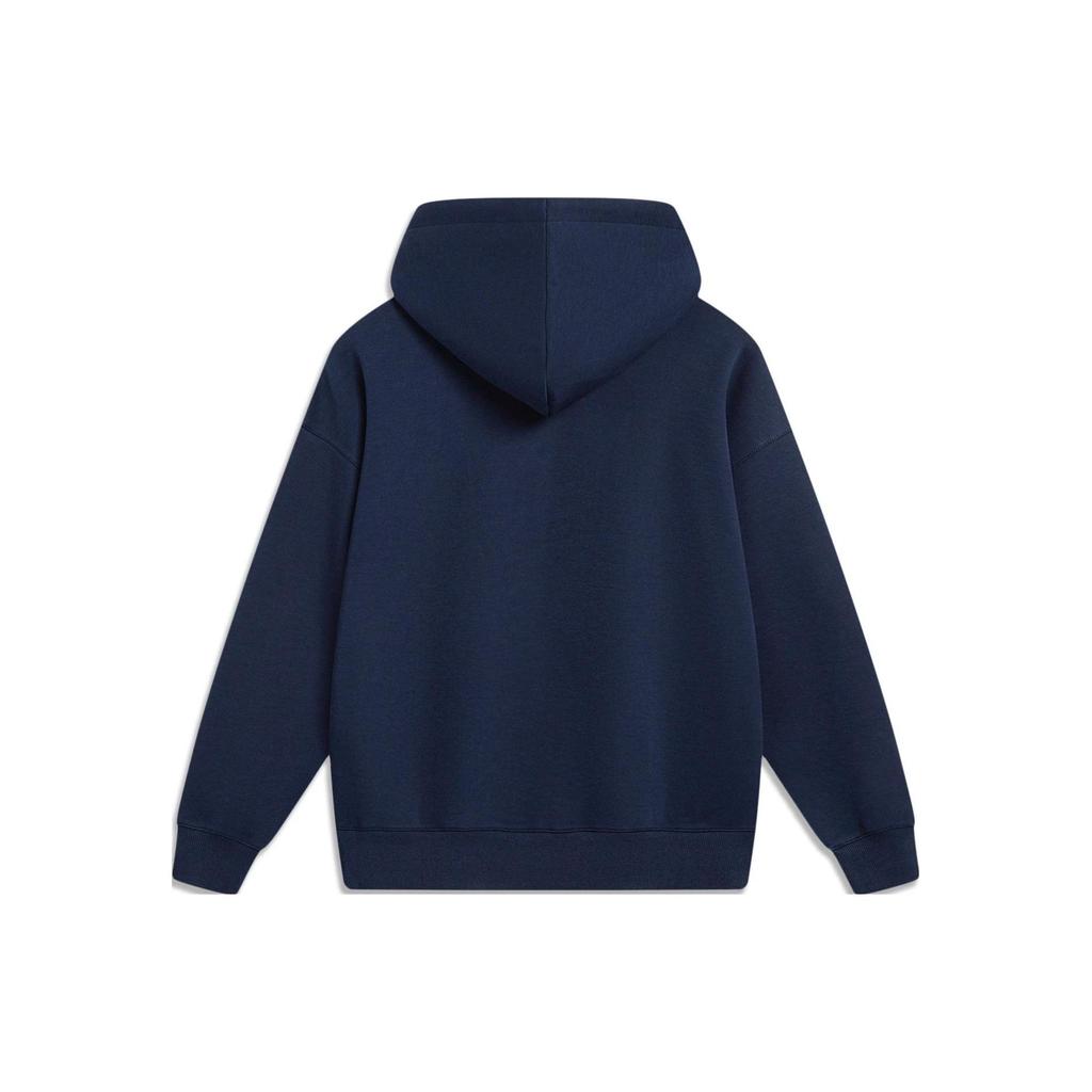 Li Ning Badfive Printed Letter Hoodie Men Hoodies Deep-Navy-Blue AWDT475-6