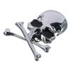 2pcs Skull Shape Skull Skeleton Car Emblem Badge 3D Logo Metal Badge Sticker  for Car Exterior