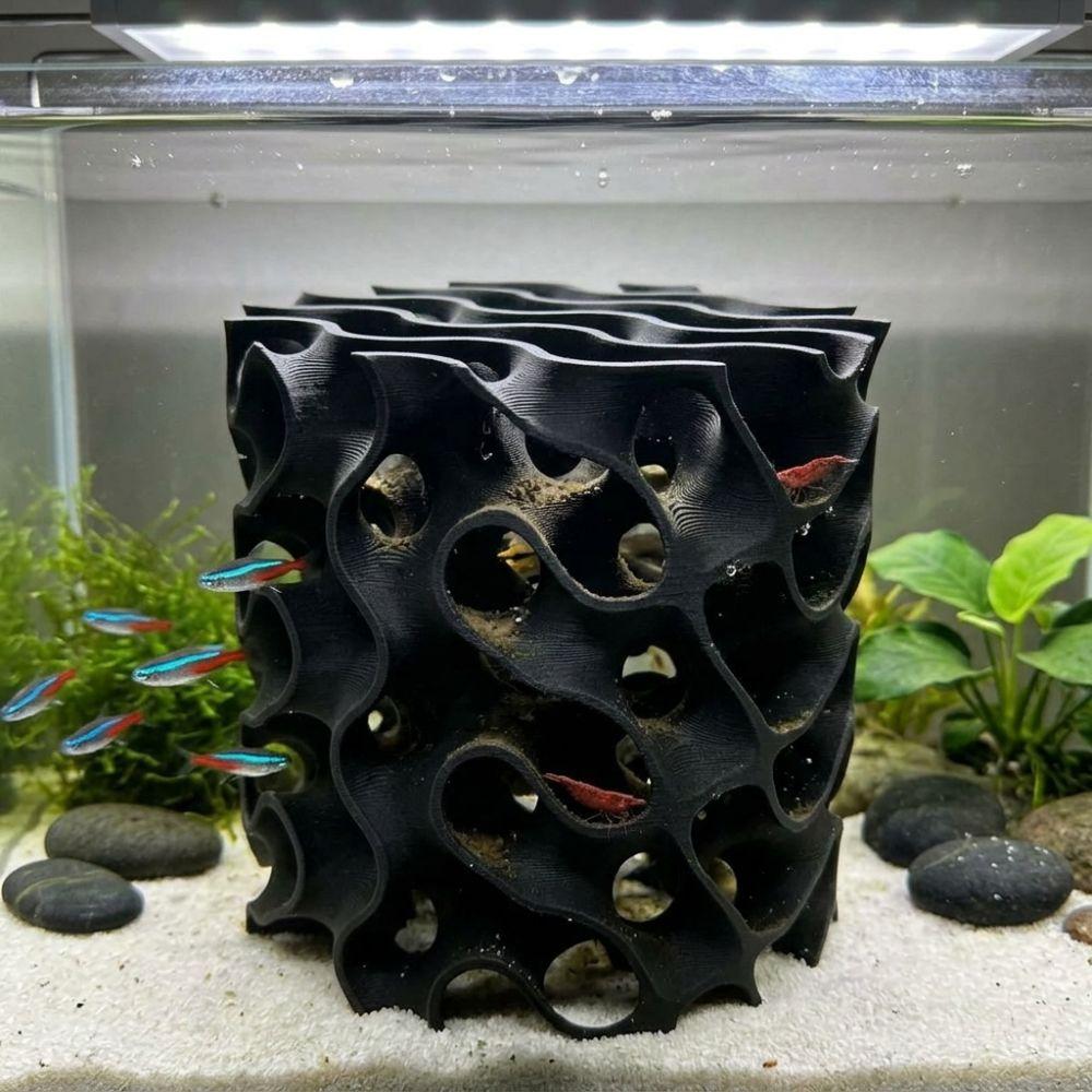 Hollow Out Aquarium Shrimp Shelter 3D Printed Small Fish Safe Refuge Fish Breeding