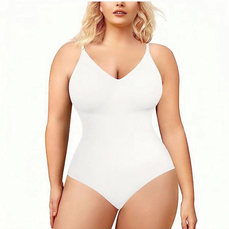 Women's Plus Size Postpartum Shapewear Seamless Bodysuit Tummy Control Butt Lifting Strappy XS-3XL
