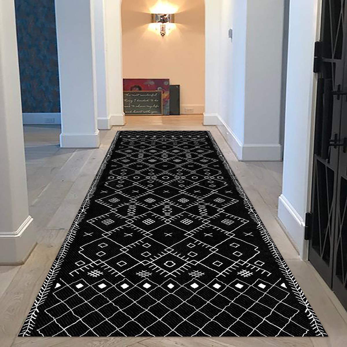 

Декоративный коврик с нескользящей основой, моющийся, с цифровой печатью, DOT-YOL-SD-556 60 x 100 чёрный