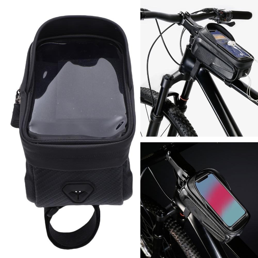 EVA,TPU Bike Front Frame Bag Rainproof Bike Bag Top Tube  Phone Viewing During Cycling