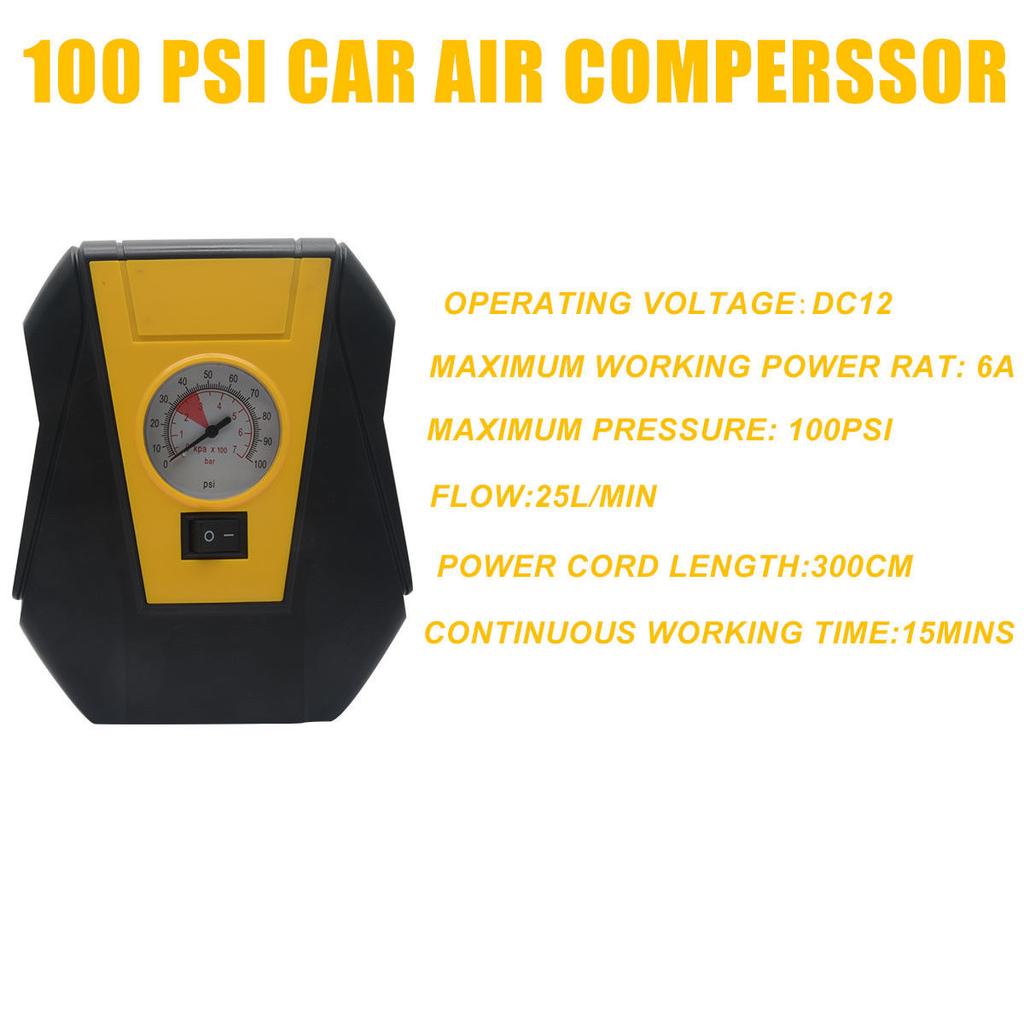 12v Portable Car Tire Pump Tyre Inflator Digital Tire Pressure Monitor Tires Inflatable Pump Air Compressor Air Pump Wheel Tire