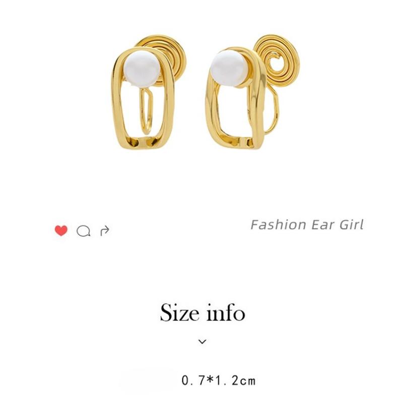 Imitation Pearl Geometric Elegant New Mosquito Repellent Stick Ear Clamp Without Ear Hole