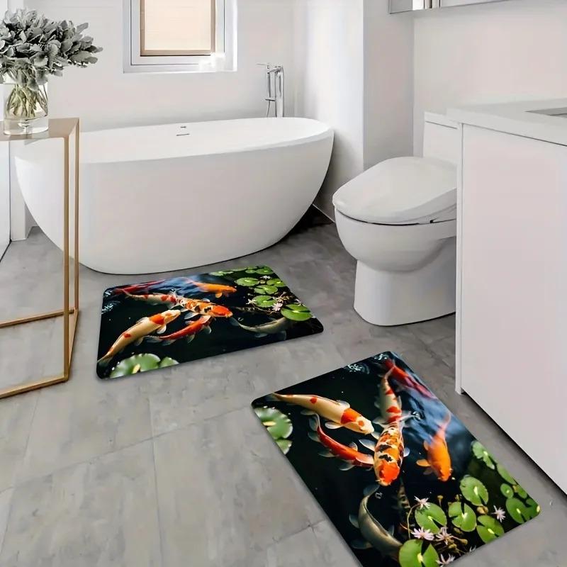 1PC Flag Pattern Kitchen Rugs Non-Slip Home Door Mats Pop Design Bathroom Rugs Bath Mat Carpet for Home Sink Laundry Decor