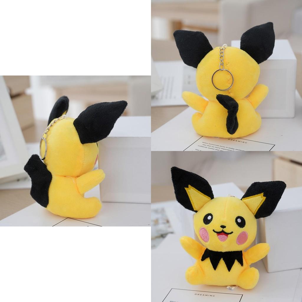 Adorable Pikachu Plush Toy Keychain Cute Cartoon Soft Stuffed Doll For Bags